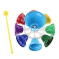 thumbnail image 1 of TISHITA Colorful Hand Percussion Bells, 8 Note Diatonic Metal Hand for Musical Teaching, Chorus,Wedding and Family Party, 1 of 7