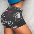 thumbnail image 4 of Fotbe I Love Coffee Seamless Shorts, Womens Workout Shorts High Waist Stretch Booty Short for Gym/Yoga/Running/Biking-XX-Large, 4 of 9