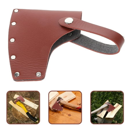 Raindrops 1Pcs Brown Axe Cover with Waist-hanging Design for Tool Cover and Protection 15.5x12.5x0.6in