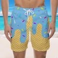thumbnail image 2 of Baseball Style Ice Cream Shorts Beach Vacations Trunks Sky Blue M, 2 of 6