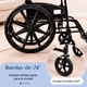 thumbnail image 5 of Silla De Ruedas Todo Terreno 24 Pulgadas Plegable Acero Lujo Nanofort, 5 of 7