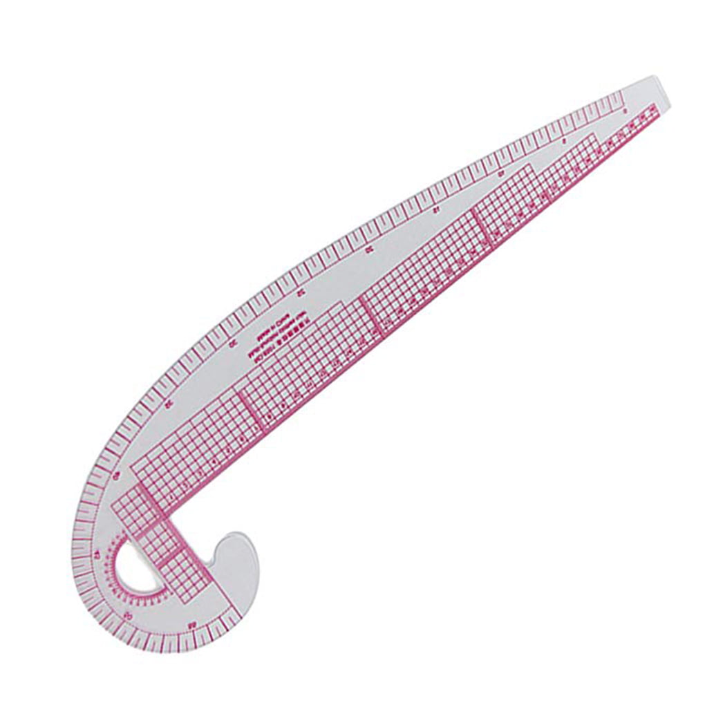 Plastic French Curve Metric Comma Shaped Ruler Measure Sewing Tool Rulers for Sewing Drawing Templates 2Pcs 
