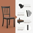 thumbnail image 5 of Topbuy Armless Wooden Back Dining Side Chair, Set of 4, Black, 5 of 10