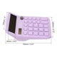 thumbnail image 2 of Calculadora de escritorio Uxcell, pantalla LCD grande de 12 dígitos, calculadora electrónica de batería solar de doble alimentación, púrpura, 2 of 6