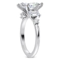 thumbnail image 2 of Eterna JewelSolitaire Diamond Ring - 2.2 Ct Marquise Cut Lab Created Stone - 14K White Gold Plated Engagement Wedding Jewelry for Her - Accent Stone Solitaire Rings - Lab Created Diamond Jewelry, 2 of 3