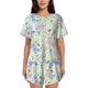 thumbnail image 1 of Balery Honey Bees And Flowers Conjunto de Pijama para Mujer con Estampado, Dos Piezas de Manga Corta y Shorts, Ropa de Dormir Suave con Cuello Redondo y Bolsillos-XX-Large, 1 of 6