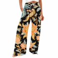 thumbnail image 2 of Stephy Women's New Thin Elastic Loose Large Size Korean Version of Everything Long Trousers Casual Trousers Haren, Black, L, 2 of 5