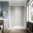 thumbnail image 5 of Sunny Shower Double Sliding Shower Door 54" W x 72" H in Chrome Finish with 1/4 in Clear Glass, 5 of 11