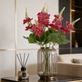 thumbnail image 6 of YiJuHui Artificial Silk Flower Bouquet with Vase, Realistic Hyacinth Crabapple Floral Arrangement for Wedding Home Decor, Faux Flowers Centerpiece for Table Living Room Office Party, 6 of 6