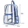 thumbnail image 3 of Clear Travel Backpack for Stadium Events Stadium Backpack Waterproof 15" x 5" x 11", Clear Bag for Adult Concert Sport Work Stadium Events (Green), 3 of 7