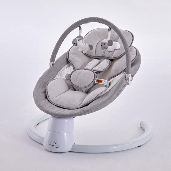 KISSKING Baby Swing for Infants with Remote Control, 5 Sway Speed, 10 Lullabies, Gray