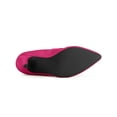 thumbnail image 3 of BLISSFUL STEP Women's Pointed Toe Slouched Stiletto Heel Ankle Boots Hot Pink 6, 3 of 7