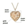 thumbnail image 5 of Prima Jewelries 14K Yellow Gold-Plated 18-inches Heart Shaped Pendant Locket Charm Link Chain Necklace Set Gift, 5 of 9