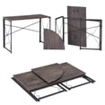 thumbnail image 4 of Javlergo L Shaped Folding Computer Desk, Modern Corner Gaming/Writing Table for Home Office, No Assembly Needed, Oak Gray, 4 of 6