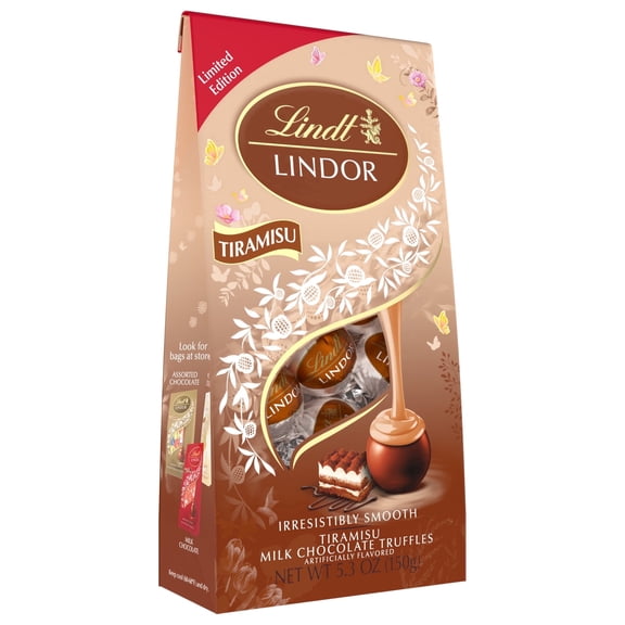 Lindt LINDOR Easter Tiramisu Milk Chocolate Candy Truffles, 5.3 oz. Bag
