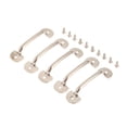 thumbnail image 1 of 5pcs / lote cajón manija de tracción perillas de plata 60 mm * 15 mm Cabinete de aleación de zinc Armario de la cocina de la cocina Decoración de la decoración de los tornillos de hardware, 1 of 6