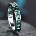 thumbnail image 2 of HeartsAndYou 2.5ct Natural Green Emerald Channel Set Ring Band 100% 14k SOLID White Gold, 2 of 8