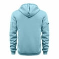thumbnail image 4 of TOWED22 Men's Hoodies Casual Pullover Hooded Sweatshirt Long Sleeve Quarter Zip Hoody Tops With Kangaroo Pocket(Sky Blue,3XL), 4 of 4