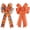 Orange & Pumpkin, variant on 2 Pack Fall Bows for Wreaths Decorations for Home, Halloween Tree Topper Bow, Thanksgiving Bow with Orange Buffalo Plaid Burlap Front Door Outdoor