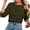 Army Green Shirts, variant on CAIVO Women's Shirts Solid Color Fashion Long Sleeve Sweater Tops Summer Blouse O-Neck Cozy Back To School Dailywear