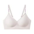 thumbnail image 5 of UPPADA Wireless T-Shirt Bras for Women Full Coverage Bras Plus Size Option Bras Back Support Bras Soft Fabric Bras No Underwire Bras Under Outfit Use Bras,Pink,XL, 5 of 8