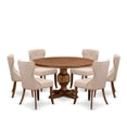thumbnail image 7 of East West Furniture Irving 7-Piece Modern Dining Table Set in Walnut Finish, 7 of 7