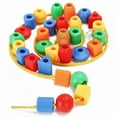 BMTOYS Lacing Beads for Preschool Kids 70 Stringing Threading Occupational for