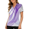 thumbnail image 5 of BXJX Womens Cotton Polo Shirts, Sports Collared V Neck Short Sleeve Summer Tops Multicolor Size 2XL, 5 of 7