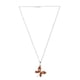 thumbnail image 5 of Juego de aretes y cadena ZVEZDA con dije en forma de mariposa plata mexicana ley .925 naranja, 5 of 5