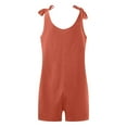 thumbnail image 3 of Baqcunre Rompers for Women 2023 Linen Cotton Pockets Rompers Playsuit Shorts Suspenders Jumpsuit Pants for Women Jumpsuits for Women Overalls for Women Loose Fit Womens Clothes Red XL, 3 of 7