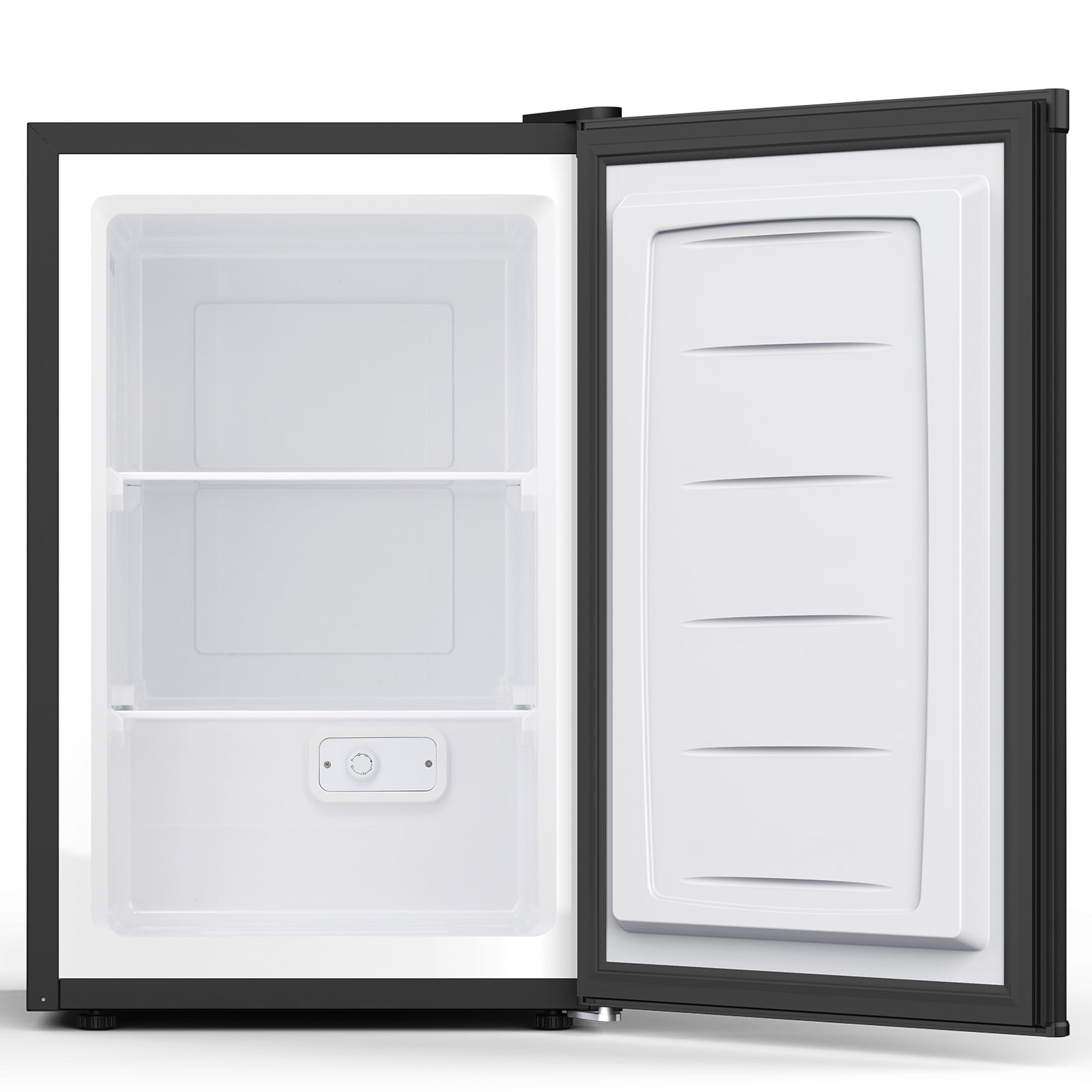 KNDKO 3.2Cu.ft Upright Freezer, Compact Freezer with Removable Shelves, Adjustable Thermostat for Home/Kitchen/Office, Black