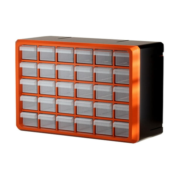 Cajón de almacenamiento, gabinete de almacenamiento, organización de garaje, caja de cuentas de múltiples rejillas, cajones de joyería, organizador de Cuadrícula pequeña naranja 30