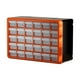 thumbnail image 1 of Cajón de almacenamiento, gabinete de almacenamiento, organización de garaje, caja de cuentas de múltiples rejillas, cajones de joyería, organizador de Cuadrícula pequeña naranja 30, 1 of 8