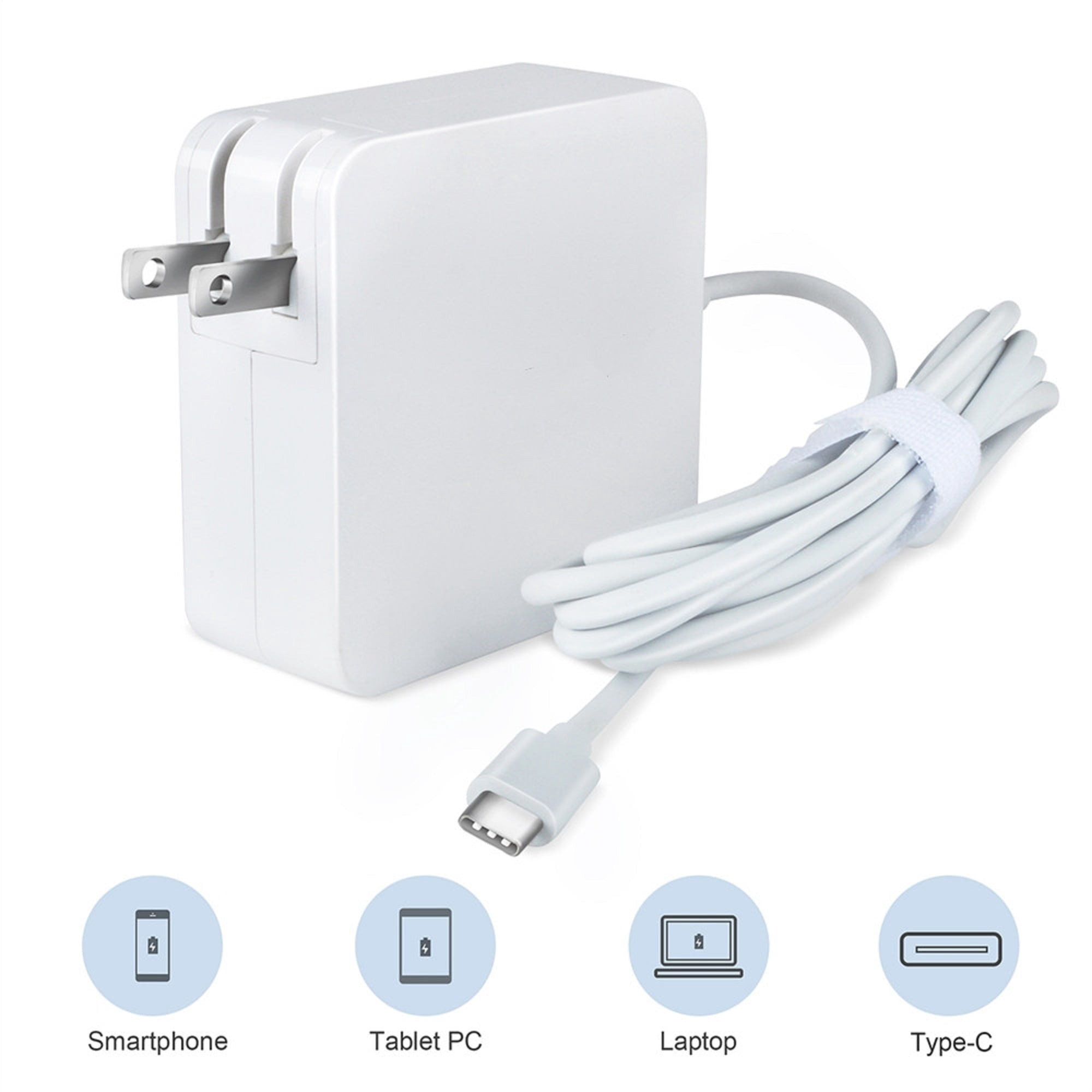 K-MAINS White 65W AC Adapter Charger Replacement for 13" A1706 A1708 Power Supply Cord"