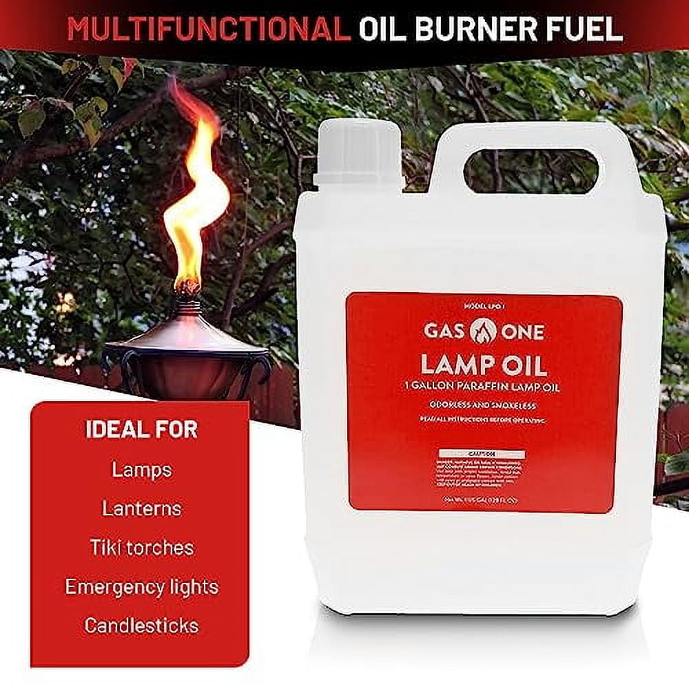 GasOne Liquid Paraffin Smokeless Lamp Oil, 128 oz