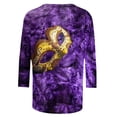 thumbnail image 5 of Tbopshirt 3/4 Sleeve Tops for Women,Mardi Gras Clothing,Fashion Woman Casual Christmas Printed Round Neck Printing Blouse Gifts for Her T-Shirt Blouses,Womens Tops, 5 of 5