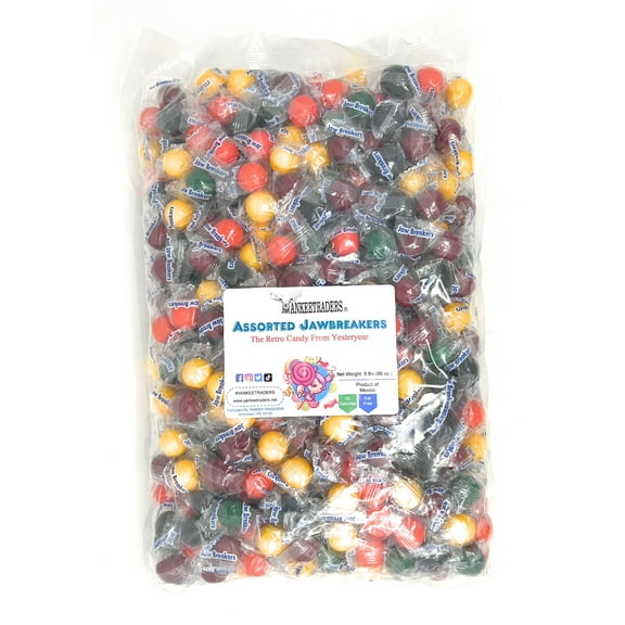 YANKEETRADERS Jawbreakers, Assorted Flavor Giant Bag, 80 oz.