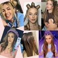 thumbnail image 6 of Baby Braids Hair Extensions 3Pcs Braids in one Clip in Hair Extensions Front Side Bang Hair Ponytail 22Inch Synthetic Hairpieces for Women Kids Girls (Bleach Blonde), 6 of 10