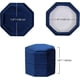 thumbnail image 3 of Caja de terciopelo para anillos de joyería WEIHJMXG octagonal azul oscuro, 3 of 4