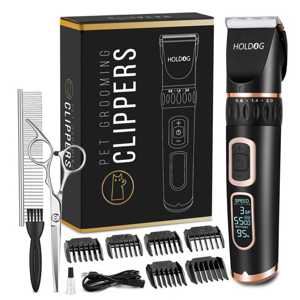 Cortapelos para perros HOLDOG Professional, resistentes, recargables, de 3 velocidades