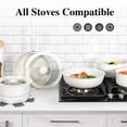 thumbnail image 4 of Juego de utensilios de cocina SODAY, 17 unidades, antiadherentes con mango desmontable, color blanco, 4 of 7