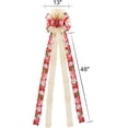 thumbnail image 2 of Dalrosia Christmas Tree Topper Bow, Large Glitter Satin Christmas Wreath Bows Xmas Ornaments with Long Streamer Wired Edge Ribbon for Farmhouse Christmas Decoration, 2 of 6