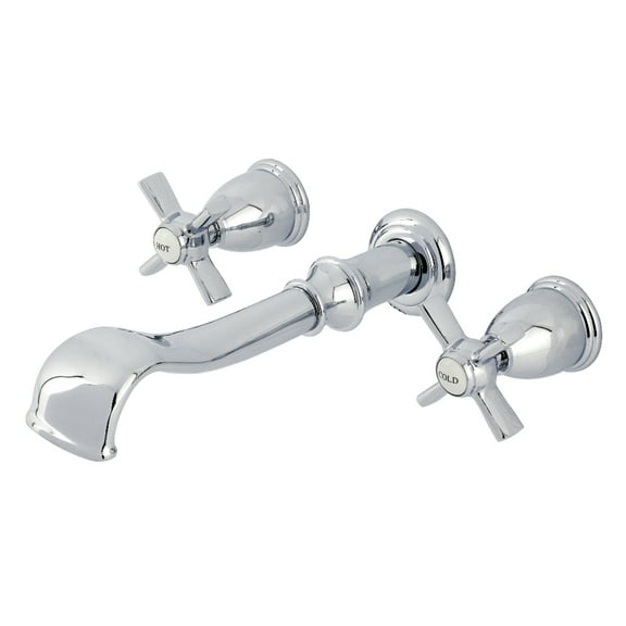 Kingston Brass KS5021ZX Millennium Two-Handle Wall Mount Roman Tub Faucet, Polished Chrome