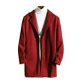 thumbnail image 1 of Abrigo clásico de lana para hombre, talla grande, cálido, de invierno, con una sola botonadura, largo, informal, ajustado, s202412241053, 1 of 3