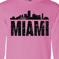 thumbnail image 4 of Inktastic Miami Skyline Grunge Long Sleeve T-Shirt, 4 of 5