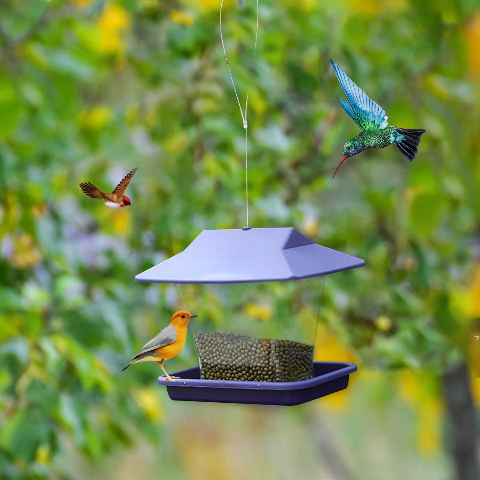 LWITHSZG Bird Feeders, Bird Feeder for Outside Outdoors Hanging