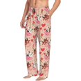thumbnail image 2 of Balery Cow Flower And Heart print Men's Pajama Pants,Ultra Lightweight Pjs,Lounge Pant-Small, 2 of 9