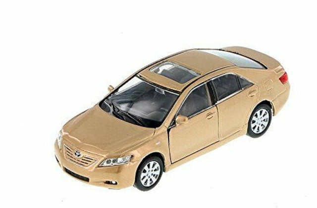 WELLY TOYOTA CAMRY METALLIC GOLD 4.75 INCH LONG PULL BACK FREE SHIP 