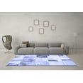 thumbnail image 3 of Ahgly Company Machine Washable Indoor Square Patchwork Blue Transitional Area Rugs, 6' Square, 3 of 4