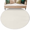thumbnail image 2 of Pure Apricot Round Area Rug 7 FT, Non Slip Living Room Area Carpet, Simple Solid Color Washable Soft Circular Rug Non-Shedding Floor Carpet for Bedside Office Play Room Classroom, 2 of 9